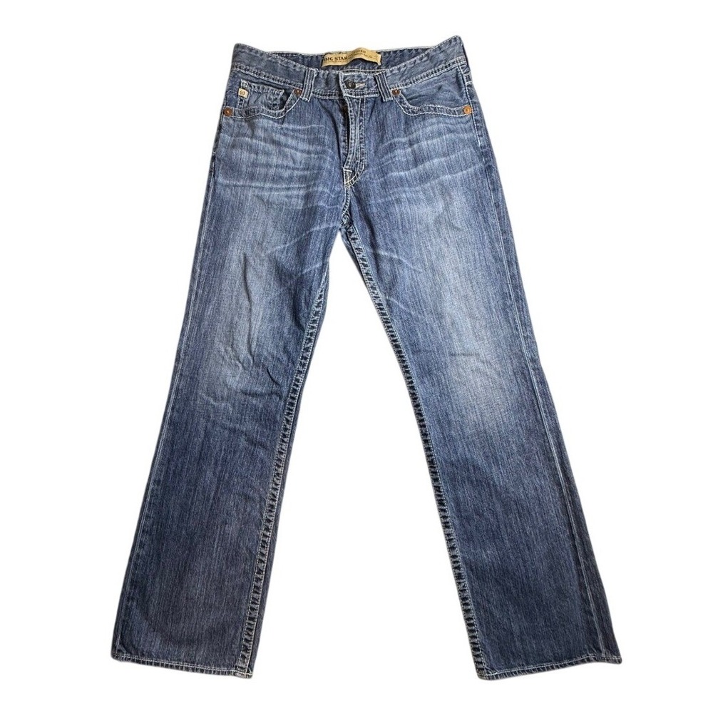 Big Star Pioneer Regular Boot Cut Jeans Mens 33R Medium Wash Blue Denim-2420